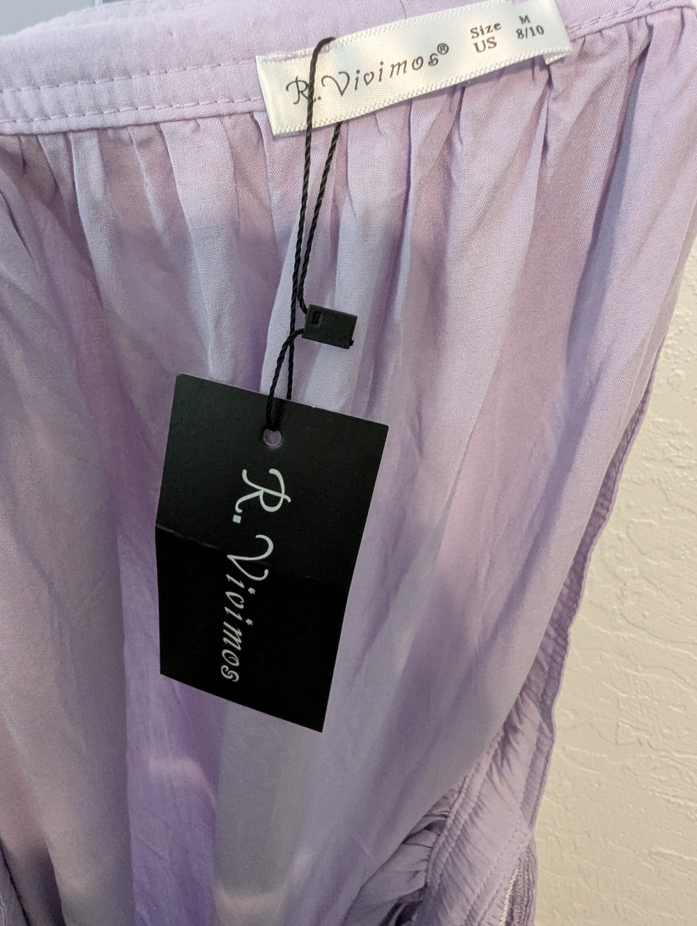 Lilac Halter Smocked Flowy Ruffle Summer Maxi Dress Cute Comfy Casual Vacation - Picture 9 of 11